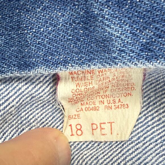 VTG Lee Jeans Size 16 Petite Wash Classic Union Relaxed Fit Mom Petite Denim - Picture 4 of 5